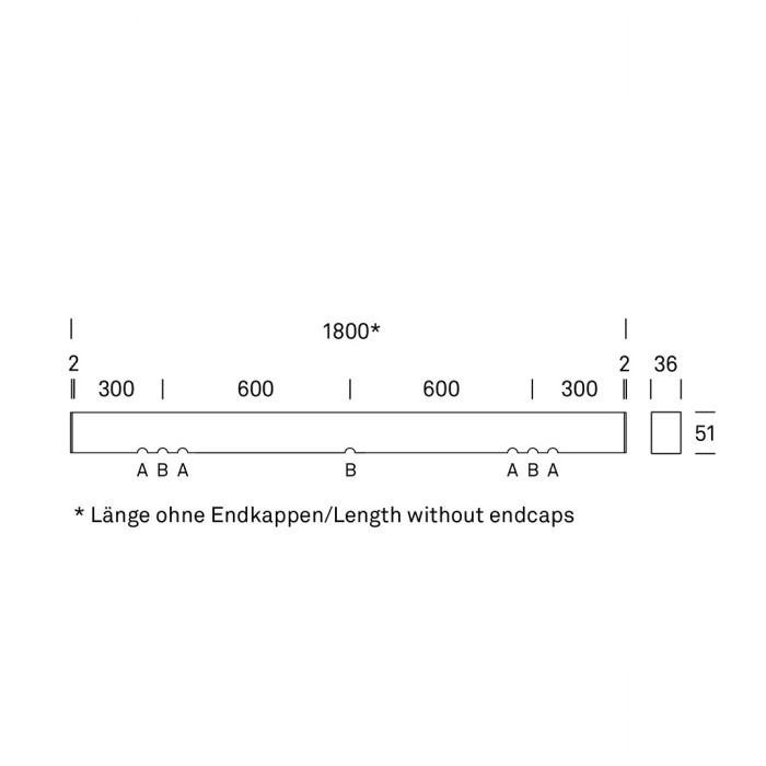 Scopy Tragschiene 180cm 7 Leuchten